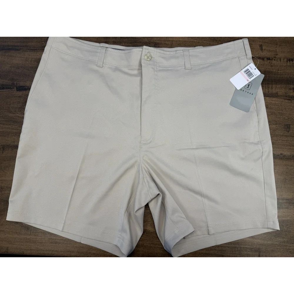 Men's PGA Tour Performance Golf Shorts, Size 40, Beige ,‎ NEW W/TAGS
